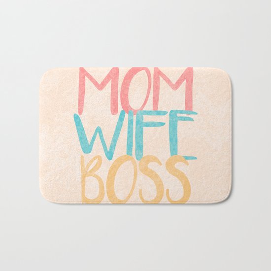 Mom Wife Boss Bath Mat