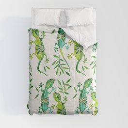 Geckos – Green Palette Comforter