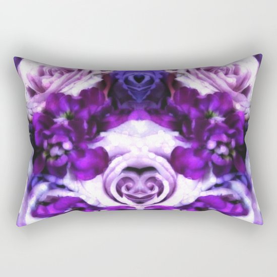 purple pink flowers Rectangular Pillow