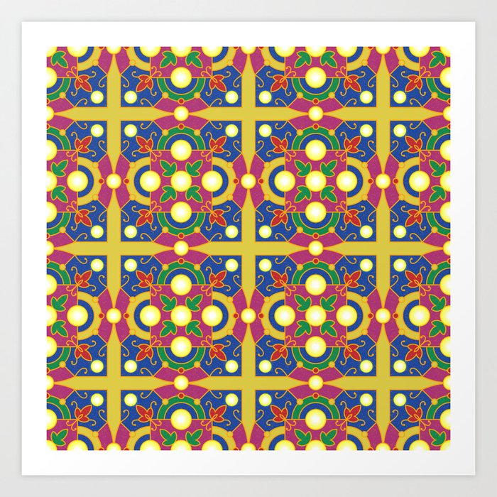 Diwali Pattern Art Print By Julia Faranchuk Society6