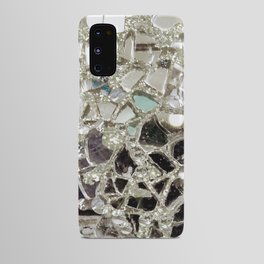 An Explosion of Sparkly Silver Glitter, Glass and Mirror Android Case