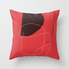 color field - red black white Throw Pillow