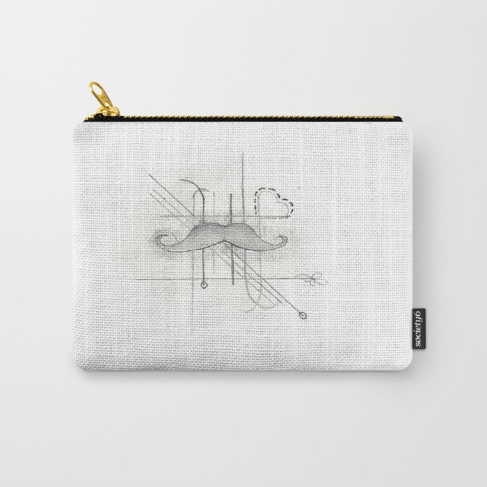 Mustache Carry-All Pouch