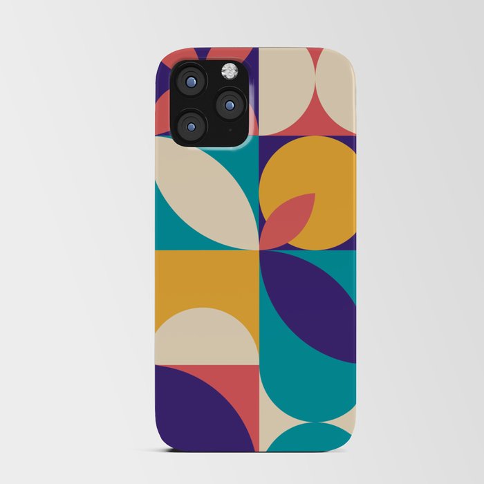 Minimal Memphis Bauhaus Geometric Shapes iPhone Card Case