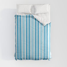 Elegant Blue Strips Pattern - Vertical Comforter