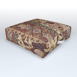 Safavid Silk Metal-Thread Persian Rug Print Outdoor Floor Cushion