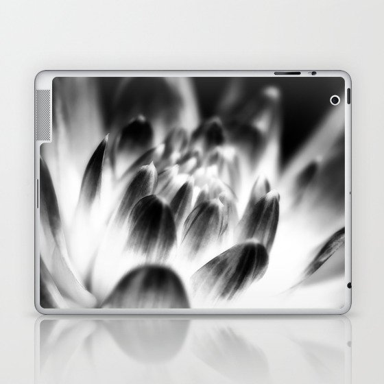 Dramatic Black And White Dahlia Laptop & iPad Skin