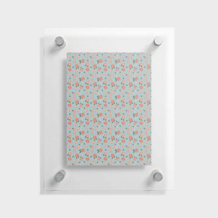 Rose Sprinkle Pattern By SalsySafrano. Floating Acrylic Print