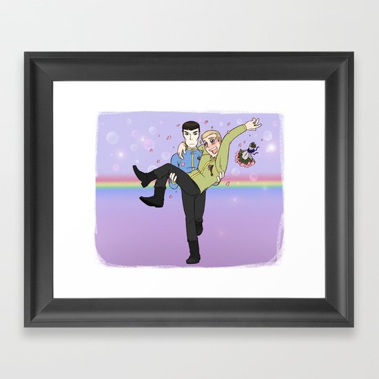 New Frontiers - Kirk and Spock Framed Art Print