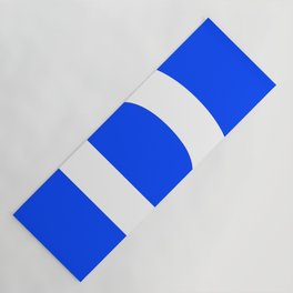Letter D (White & Blue) Yoga Mat