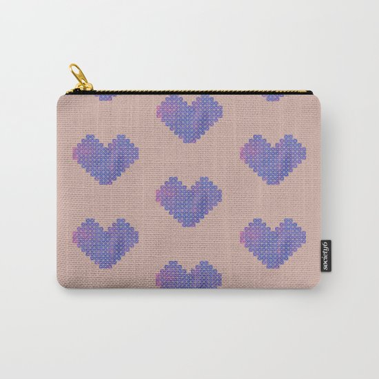 Heart X Purple Carry-All Pouch