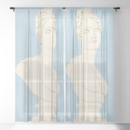 Minimalist Bust 3 Sheer Curtain