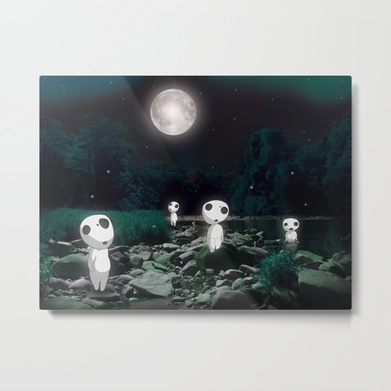 Forest Spirits (Kodama) Metal Print