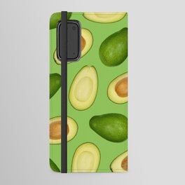 Pattern of green avocado Android Wallet Case