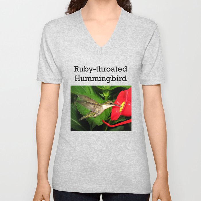 Hovering hummingbird 27 V Neck T Shirt