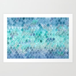 Summer Mermaid Glitter Scales #12 (Faux Glitter) #decor #art #society6 Art Print