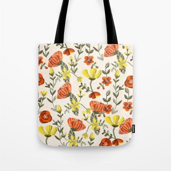 Colorful Garden Pattern Tote Bag