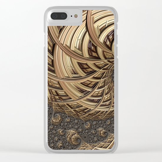 Fractal in Neutrals Clear iPhone Case