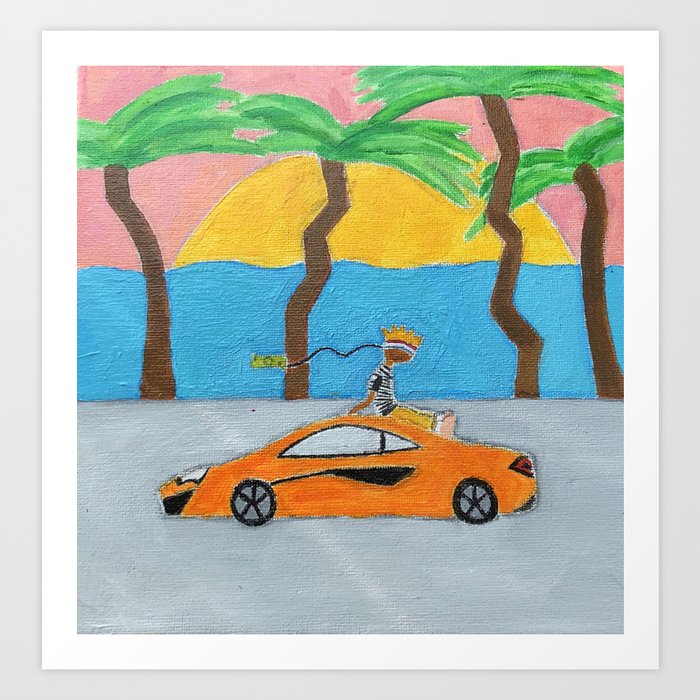 Brockhampton Rental Acrylic Painting Art Print By Wolfkla