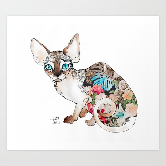 sphinx cat Art Print