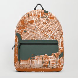 New Orleans Map Louisiana - US | Orange Colors Backpack | Citymap, Louisiana, Map, Travel, Graphicdesign, Mapprint, City, Mapart, Neworleans, Art 