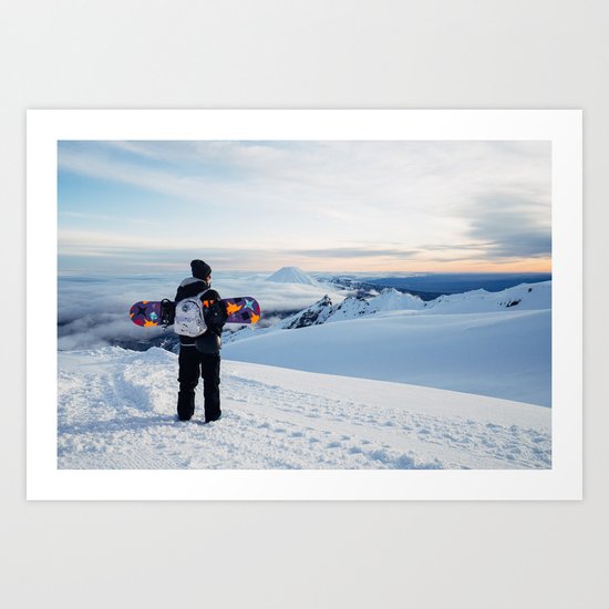 Morning view on Mt Doom Art Print