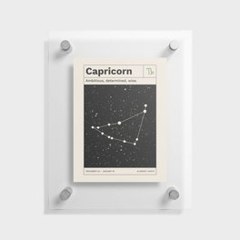 Capricorn Constellation Retro Minimalist  Zodiac Print Floating Acrylic Print