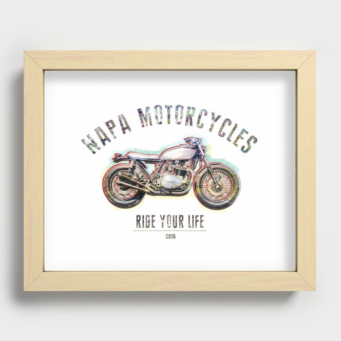 Napa Motorcycles Recessed Framed Print