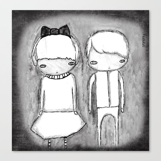 Indigo Twins Canvas Print