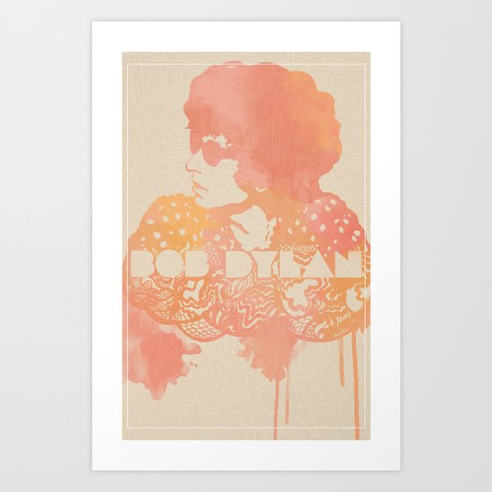Bob Dylan Illustration Art Print