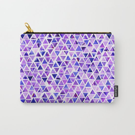 Purple Triangles Pattern 01 Carry-All Pouch