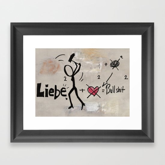 love without Framed Art Print