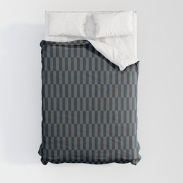 Lanky Checkers | Iron + Blue Comforter