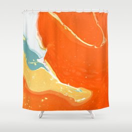 Red Sun Shower Curtain