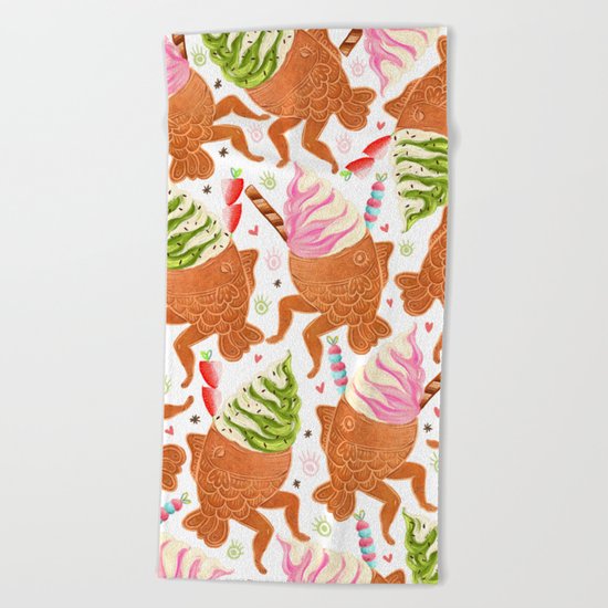 Taiyaki Mermaids Beach Towel