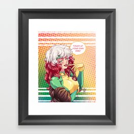 Touch at your own risk Framed Art Print