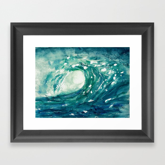 Wave Surf Framed Art Print