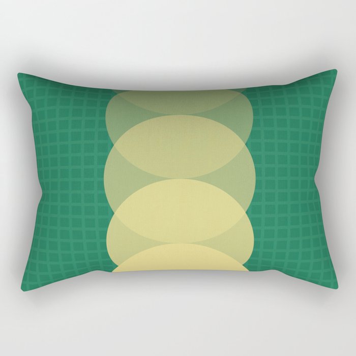 Grid retro color shapes 3 Rectangular Pillow