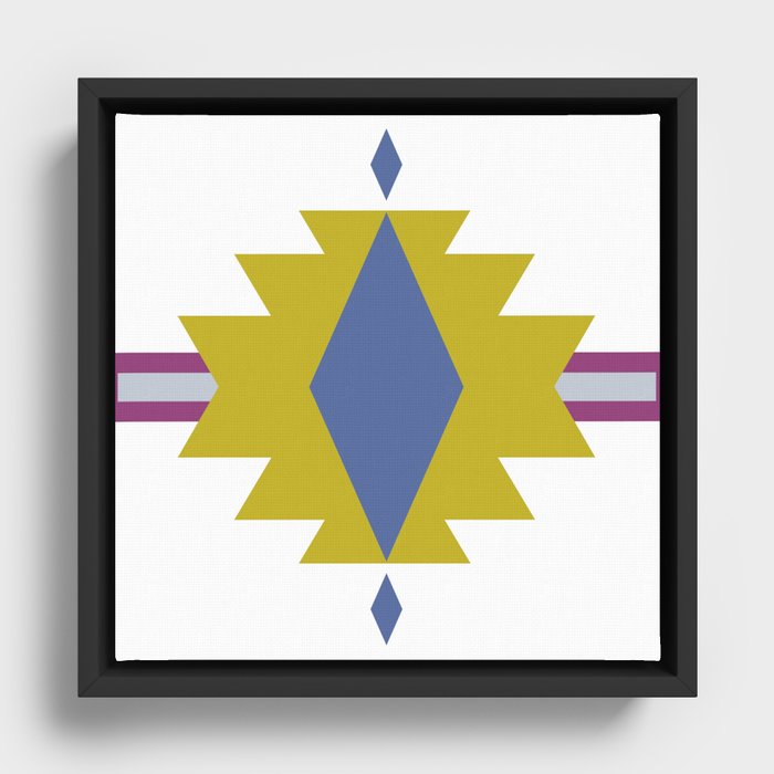 Native American modern geometric design Framed Canvas