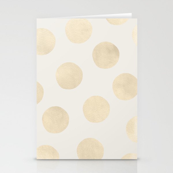 Gold Polka Dots Stationery Cards