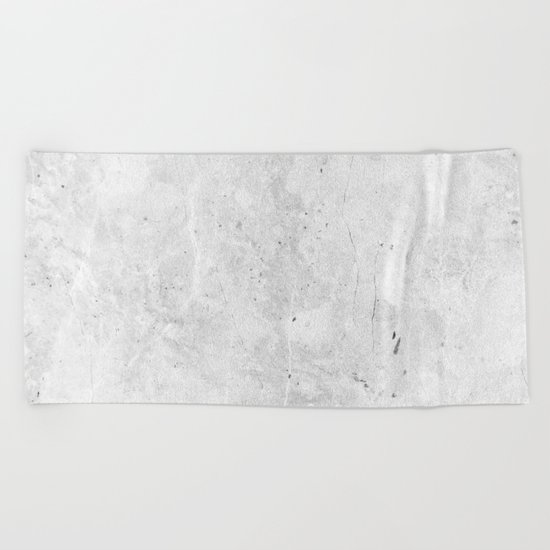 White Light Gray Concrete Beach Towel