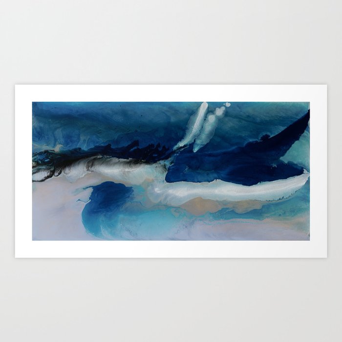 Deep Ocean Art Resin Painting Abstract Seascape Coastal