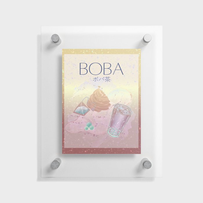 Cosmic Boba Tea Floating Acrylic Print