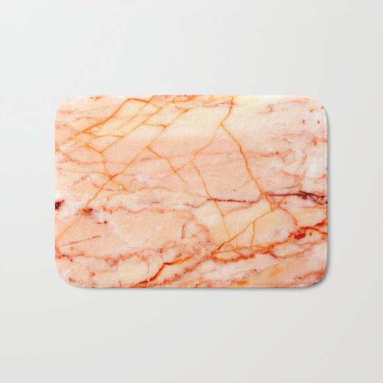 Peach Marble Bath Mat