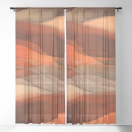 "Sea of sand and caramel waves" Sheer Curtain
