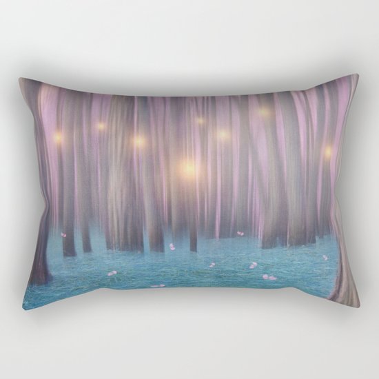 Pink feather dance Rectangular Pillow