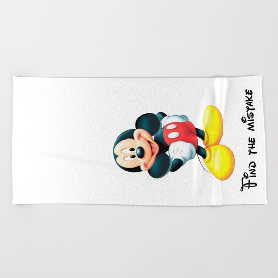 Find the mistake - Mickey Beach Towel