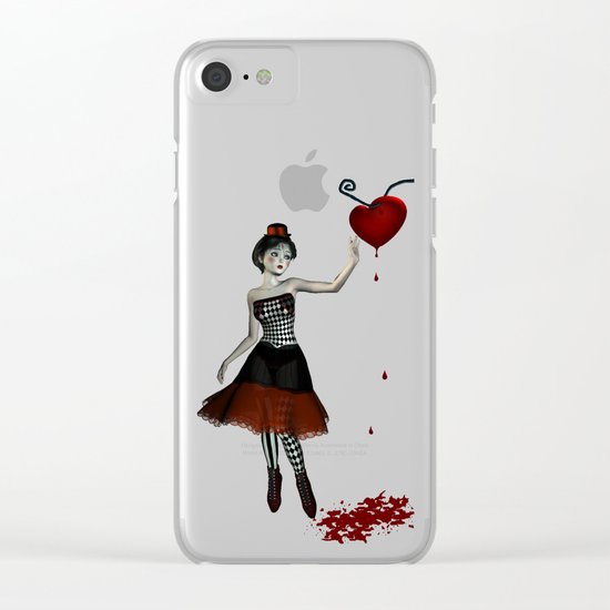 Bleeding heart Clear iPhone Case
