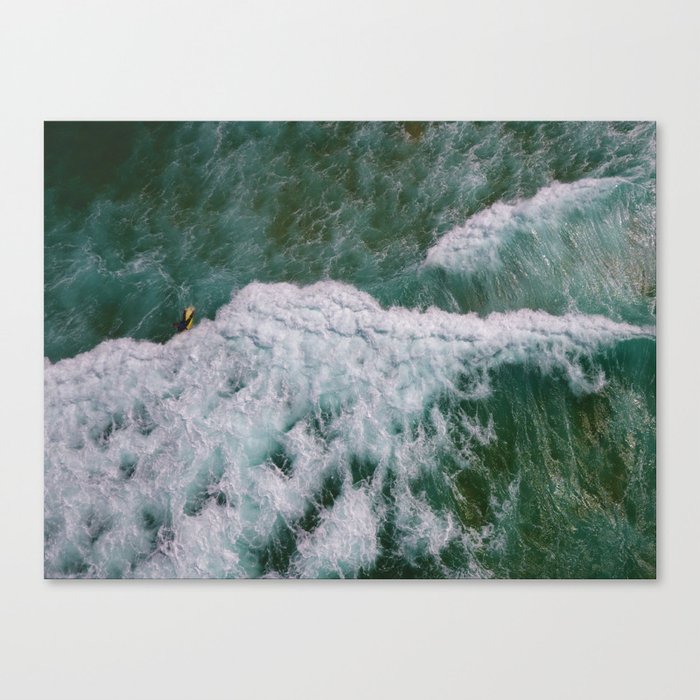 Surf Photography, Beach Wall Art Print, Ocean Water Surfing, Coastal Decor Canvas Print