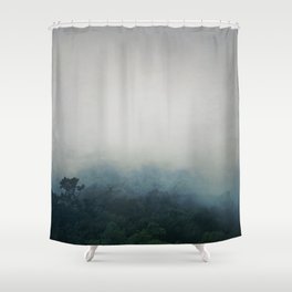 The misty woods Shower Curtain
